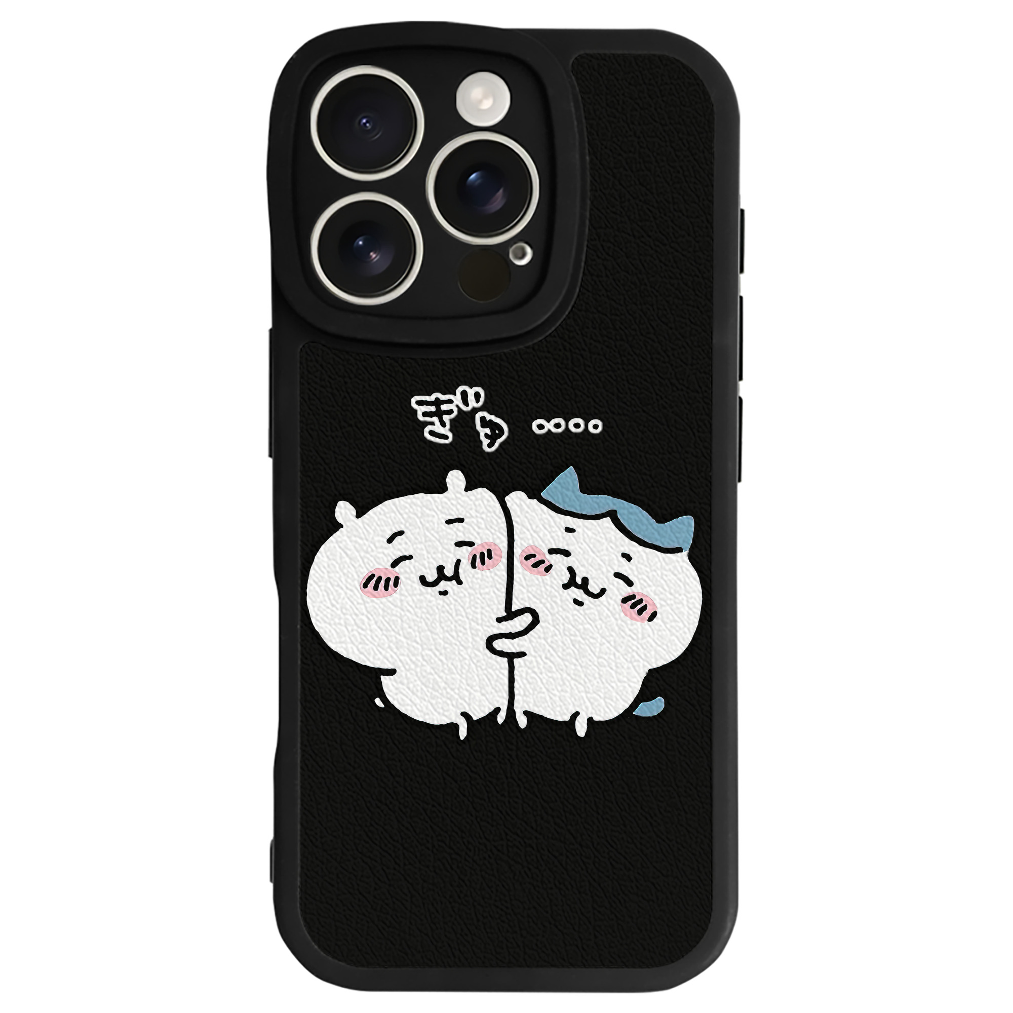 （画像用） ちいかわ ハチワレ Chii-kawa hachiware 【iPhone 16シリーズ対応】シリコンスマホケース（レザー調） 材質：シリコン